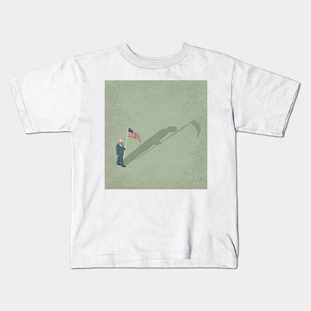 Trump Reaper Kids T-Shirt by John Holcroft